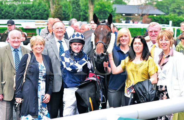 Trojan Gift and owners after his first win - June 2011